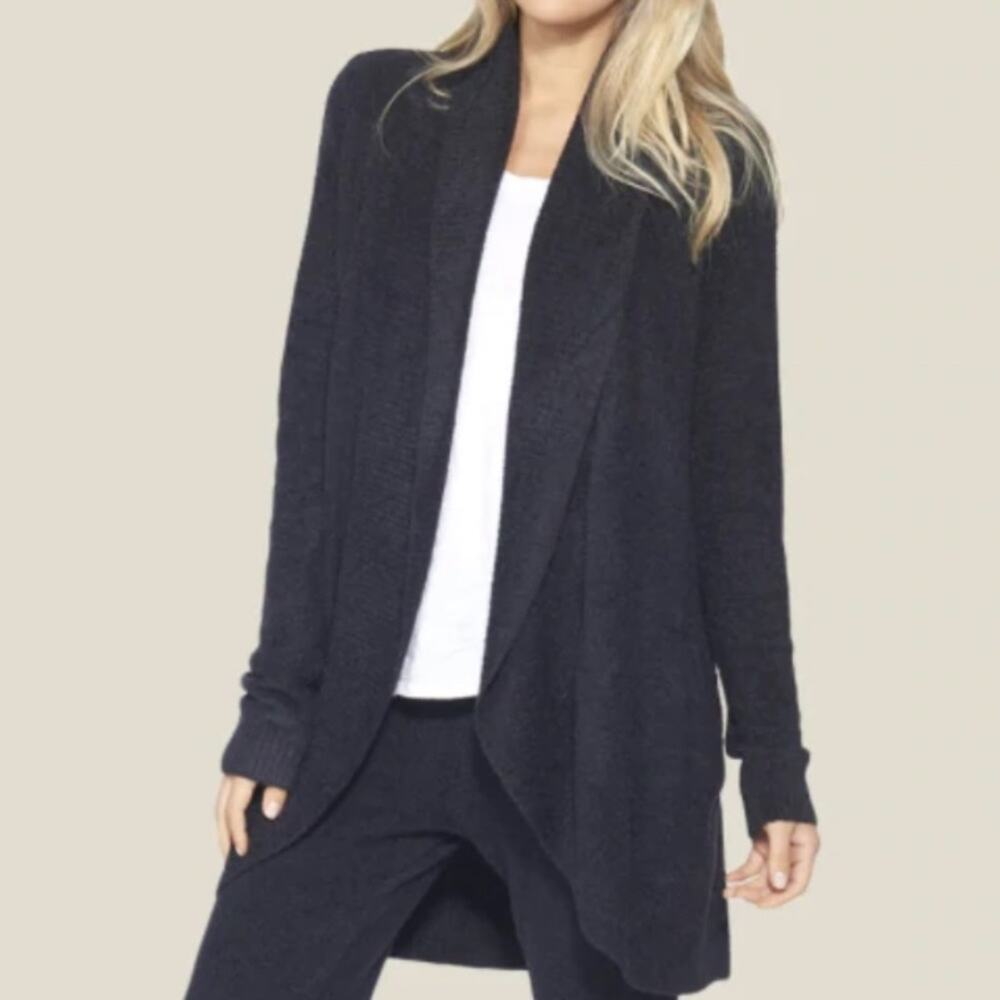 Barefoot dreams black cozy chic lite circle cardigan